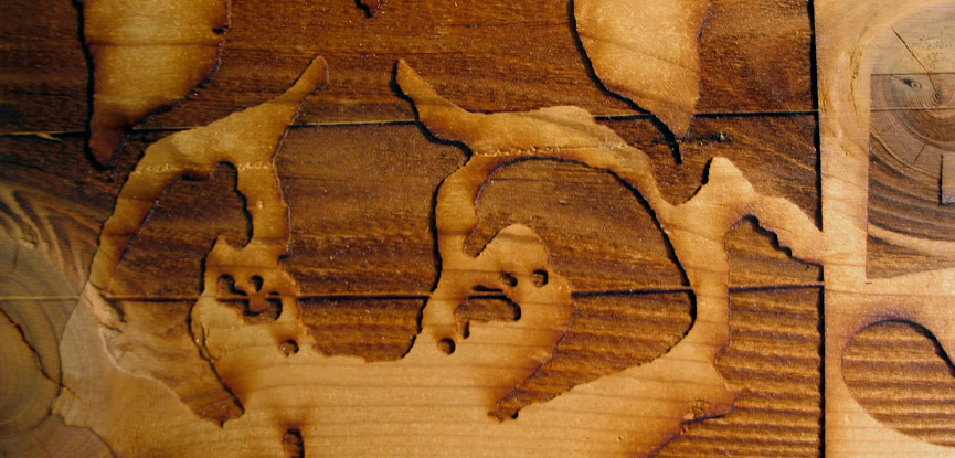 Wood Etching and Burn Effects